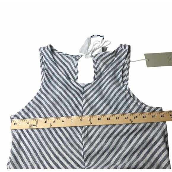 Joie Striped Sleeveless Maxi Dress With Back Tie Detail Medium - Picture 9 of 9